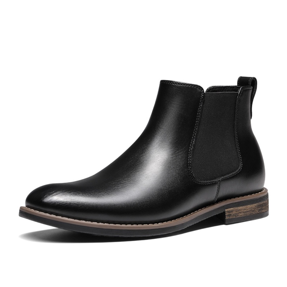 Bruno Marc Men's Vegan Leather Dress Urban Black Chelsea Boots
